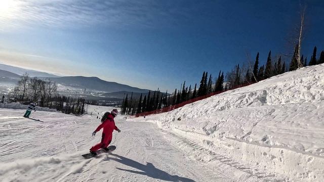 Шерегеш 2025. Сноуборд. Солнечный март. Вельвет и солнце. Go pro 12. #сноуборд#шерегеш