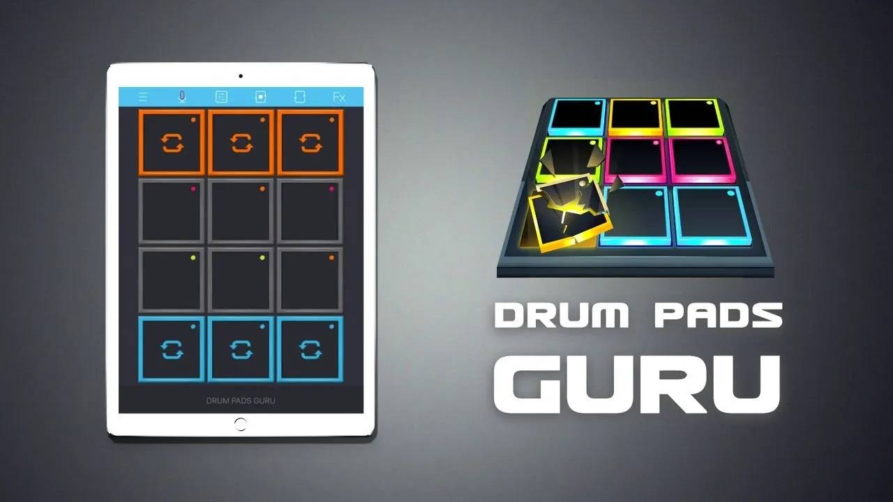 Drum Pads Guru-сэмплер и драм пэды для создания музыкальных треков