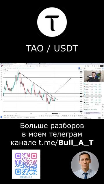 Куда пойдет TAO. Обновление технического анализа #shorts #криптовалюта #tao #инвестиции #альткоины