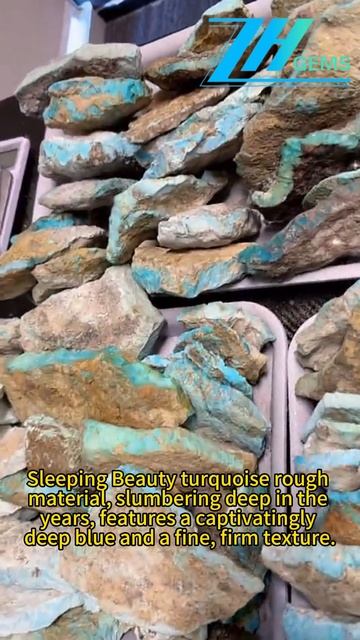 250307-1 Sleeping Beauty turquoise rough material, slumbering deep in the years