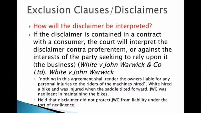 17BSB111 S9.12 Disclaimers
