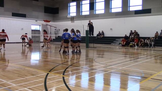 2019 W C  Miller Varsity Girls Volleyball Tournament Steinbach Christian Flames vs Ebb & Flow