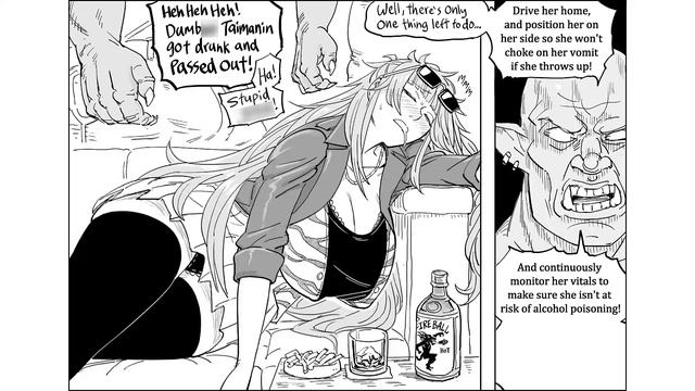 Orc Bartenders Take Care Of Drunked Taimannin| Baalbuddy comic dub
