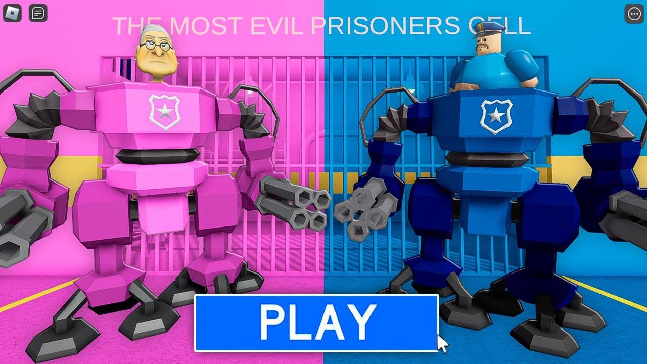 Granny's РОБОТ Teacher против Barry РОБОТ Police New Obby! в РОБЛОКС(#ROBLOX)