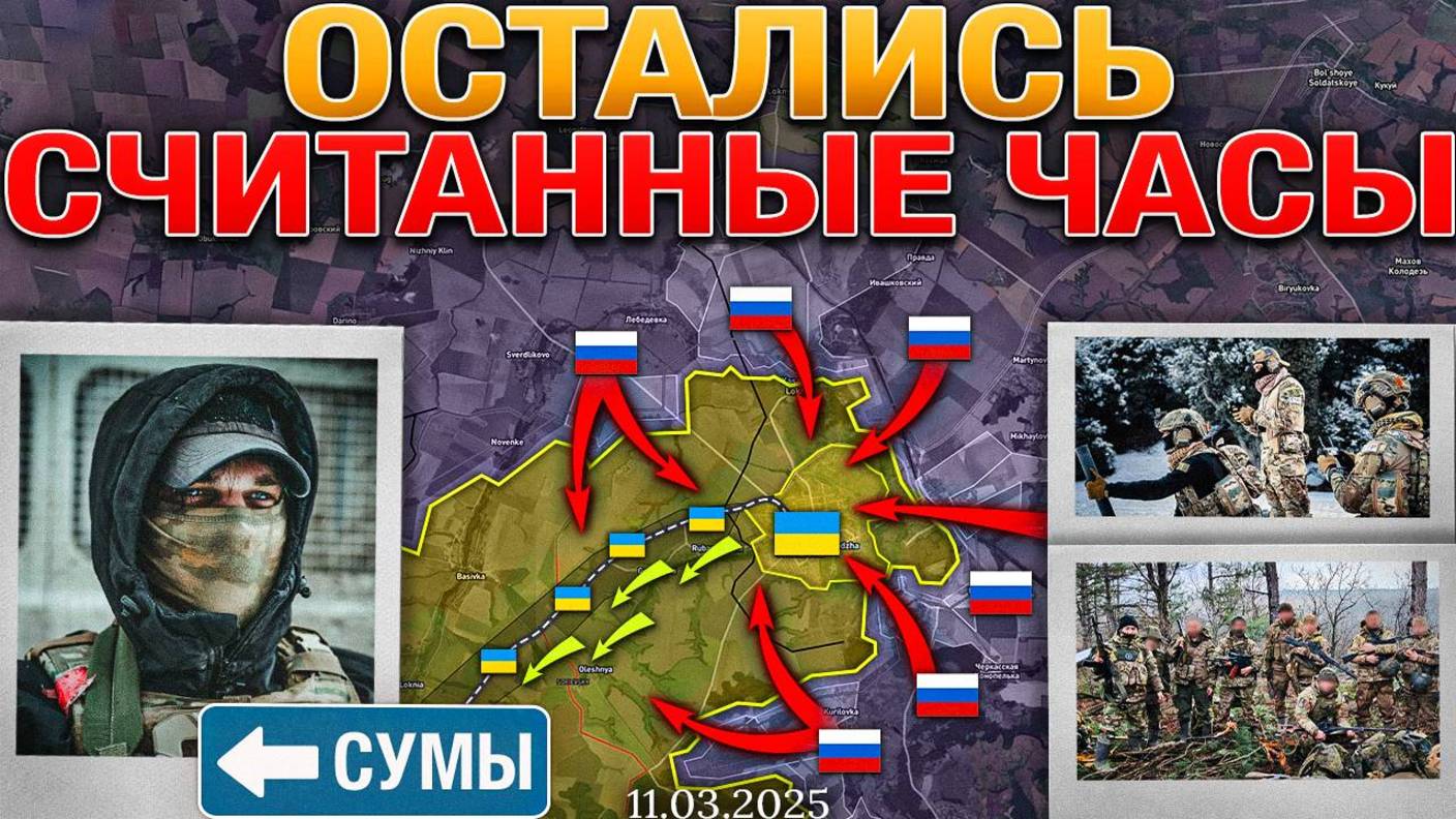 Сводка и анализ за 11.03.25. ВСРФ завершают разгром группировки ВСУ на территории Суджанского района