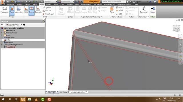 INVENTOR - WELDMENT - FRAME GENERATOR