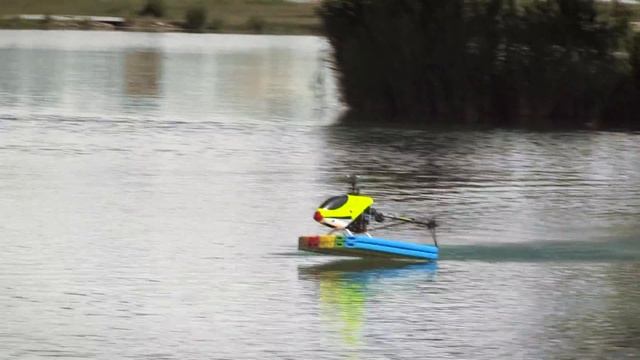 Water-proof helicopters flying and floating on famous UNESCO lake!
