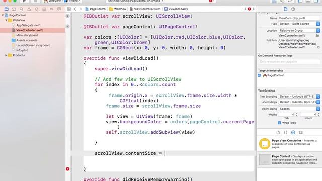 Paging : Paging using PageControl and UiScrollView Swift 3.0