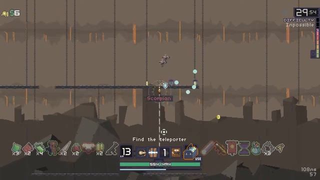 Risk of Rain #2: Hardcore walking around.