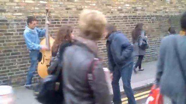 Busker in Autumn