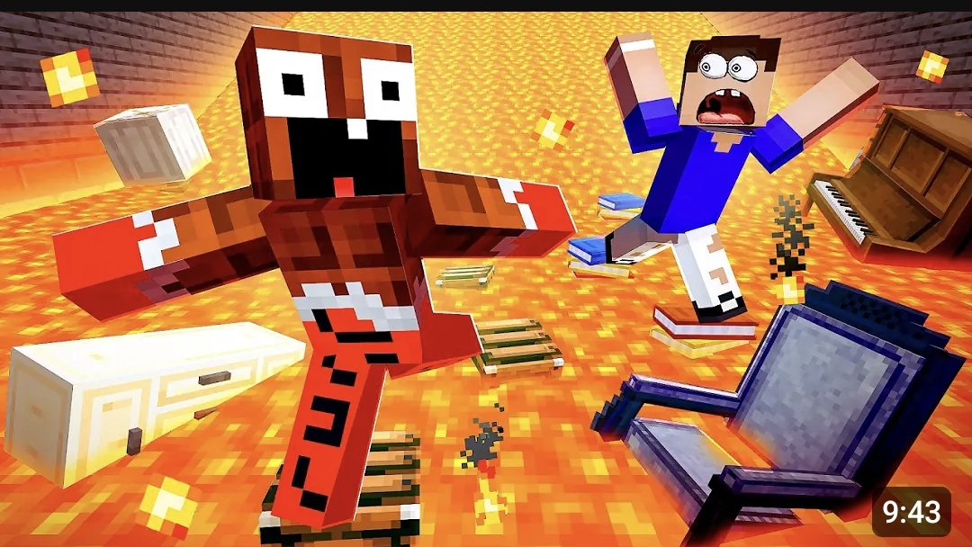ОСТОРОЖНО! ПОЛ Это ЛАВА в Майнкрафт! Minecraft