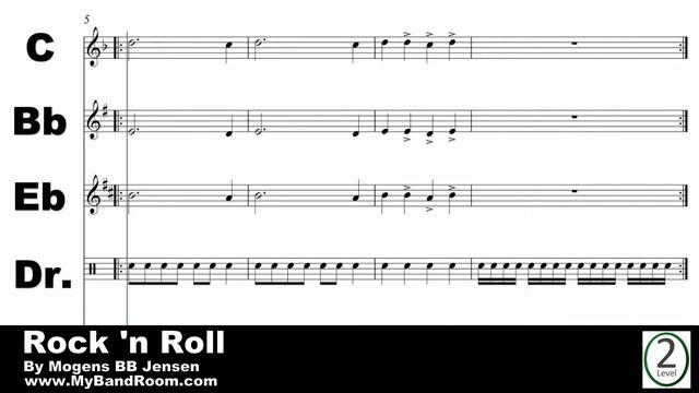 Rock n Roll : Level 2 : For C - Bb - Eb - Drums instruments