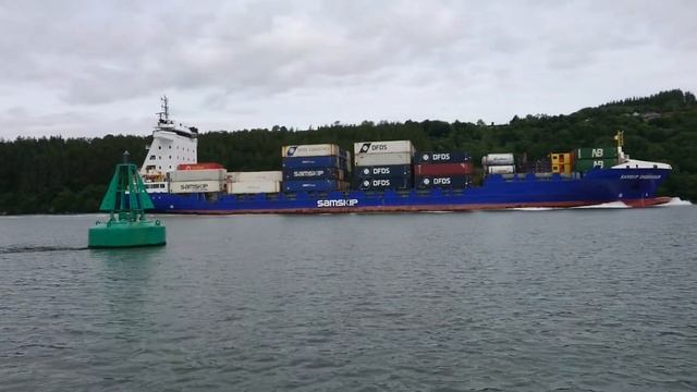 Samskip Endeavour inbound to Port of Waterford at Carter's Patch