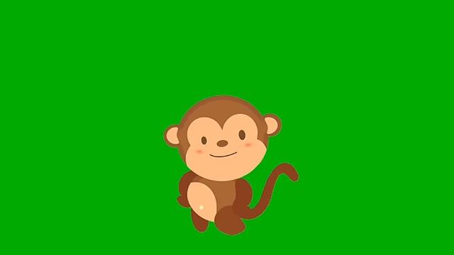 Nocopyright talking dancing monkey and rabbit green screen videos