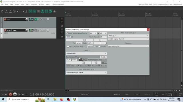 reaper midi volume control from track fader