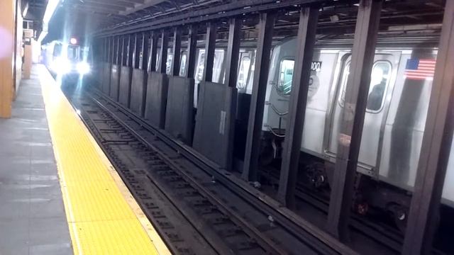 NYC Subway HD: Kawasaki R160B N Trains Arrive @59 Street 5/22/17