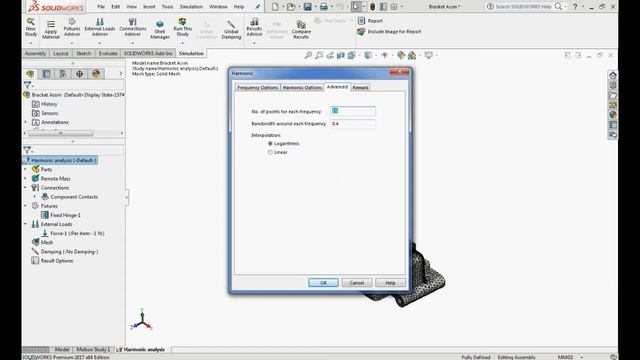 Solidworks Simulation - Harmonic Analysis
