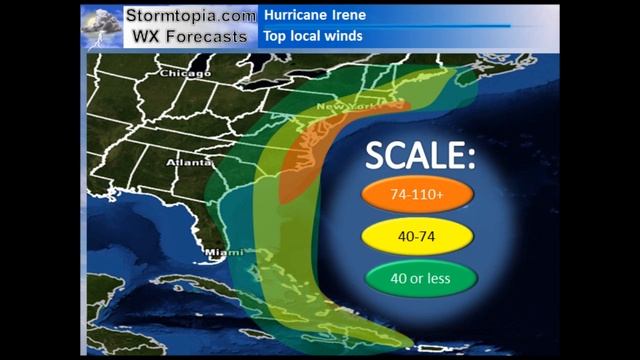 August 23rd - Irene to tear up east coast with damaging wind/ heavy rain