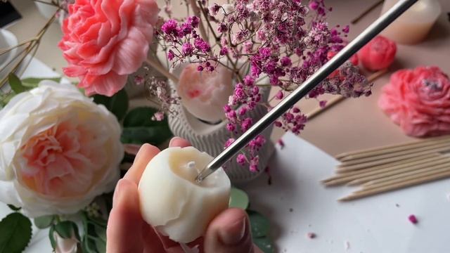 Букет из свечей в гипсовой форме