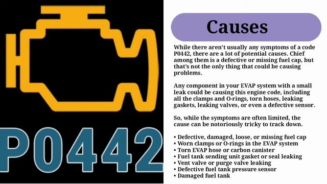 DTC P0442 Overview: Evaporative Emissions System – Medium Leak Detected