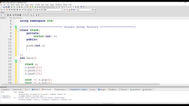 Implementation of Stack Using Vectors (Tamil) | C++ in Tamil | Logic First Tamil