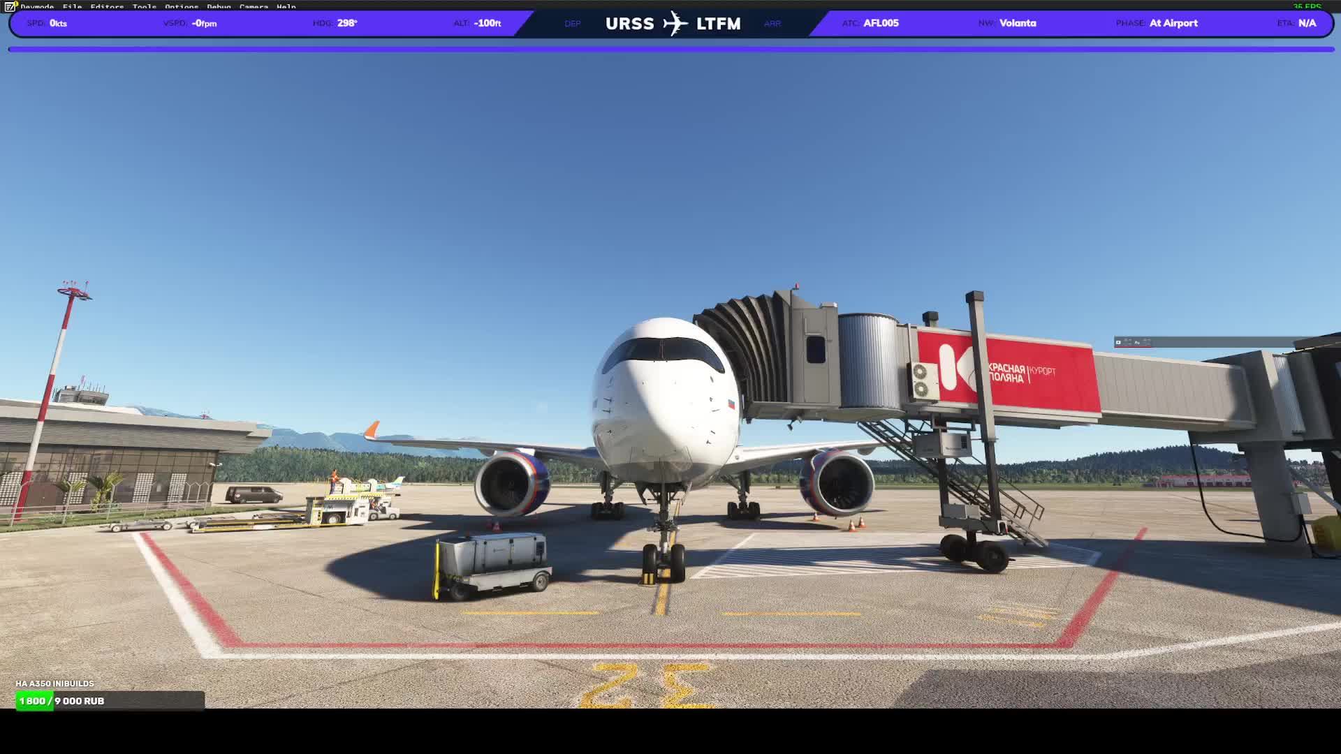 MSFS 2020, GSX, A350 iniBuilds, AFL005, Vatsim, Sochi(URSS) - Istanbul(LTFM)