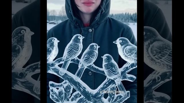 Сделала ледяных птиц своими руками, но никто не похвалил