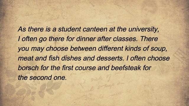 My everyday meals. Improve Your English. English Speaking