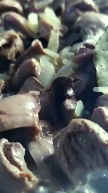 куриные сердечки в сметанном соусе на сковороде #рецепты #food #домашняяеда #еда