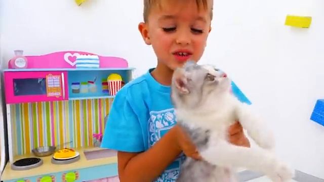 ВЛАД И НКИ ИГРАЮТ С КОТЯТАМИ