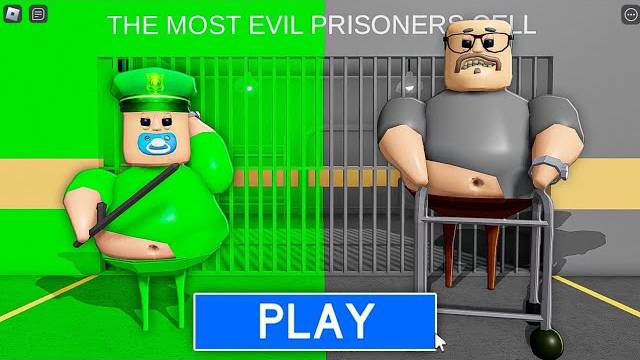 Ребёнок BARRY Против Дедушки BARRY! Escape Prison Roblox в РОБЛОКС(#ROBLOX)