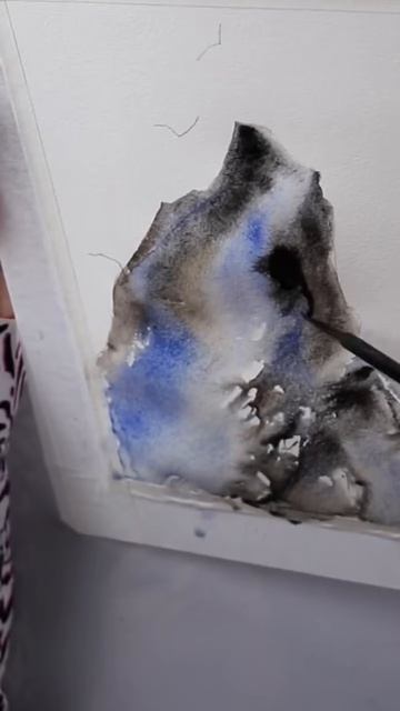 Гора акварелью #онлайнобучение #рисование #акварель #short #shortsyoutube #shortvideo