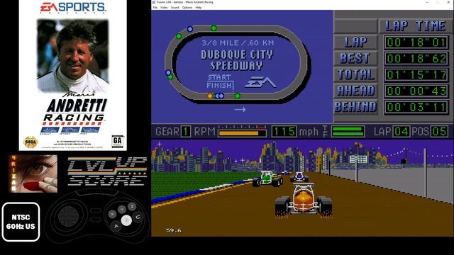 HIGHSCORE - Mario Andretti Racing - Megadrive 3'25''83 (Duboque City / 10Laps)