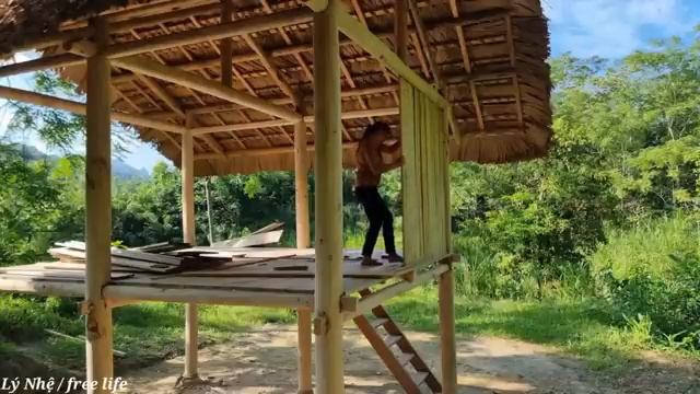 FULL VIDEO : 200 Days | The process of a girl building a 2-story wooden house | Living. Ly Nhe