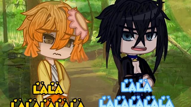 "Lala lalalalala" (Demon Slayer/KNY) Ft: Zenitsu and Kaigaku (gacha trend(?)