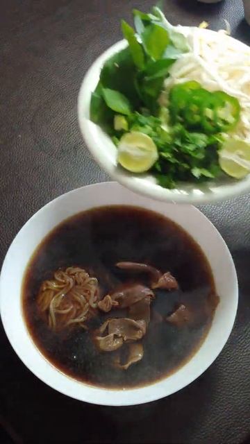 Beef Sukiyaki Pho and all the fixings #shorts