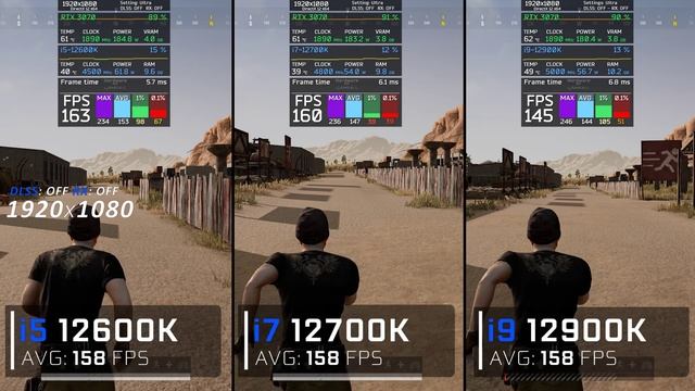 RTX 3070 + i5 12600K vs i7 12700k vs i9 12900k // Benchmark // Test in 6 Games