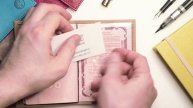 Обложка для паспорта с тиснением "Штампы визы"