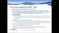 Erroneous use of sole source, socioeconomic based awards against an FSS or a GWAC