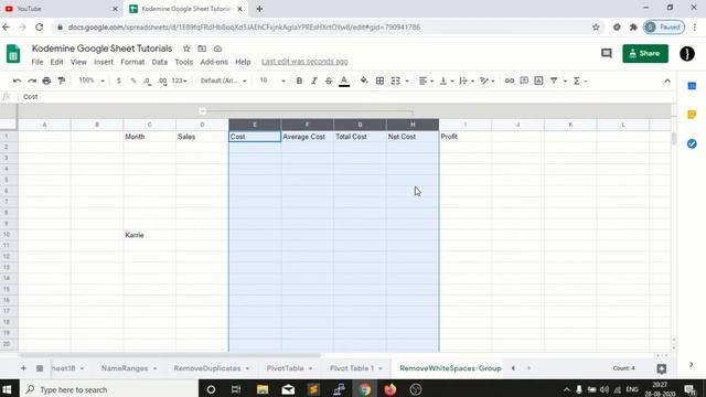 How to Group Columns Rows in Google Sheets : Google Sheet Tutorial