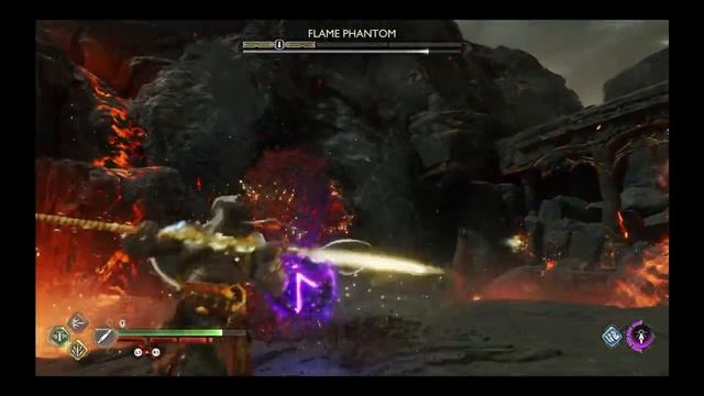 God of War Ragnarok Kratos vs Flame Phantom Boss Fight Muspelheim