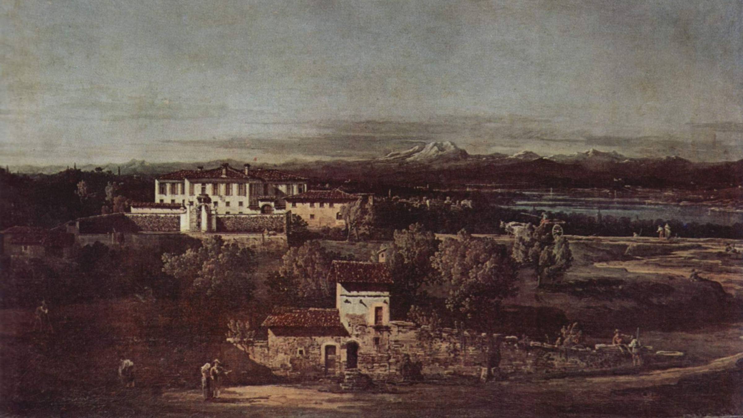 Бернардо Беллотто - 
Вилла Мельци в Гадзаде у озера Варезе. 1744 год