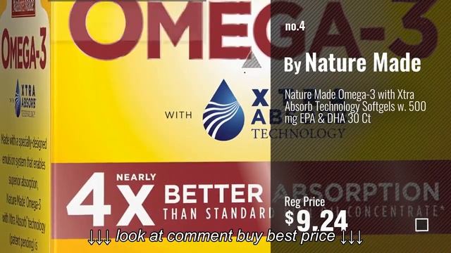 Top 5 Omega 3 Nature Made 2018 Best Sellers: Nature Made Omega 3 Xtra Absorb, 80 Softgels