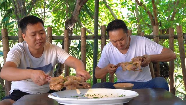 兩隻風乾雞，二弟做“蒸風乾雞”，肉質Q彈一人一個抱著啃真解饞｜Mukbang【鐵鍋視頻】