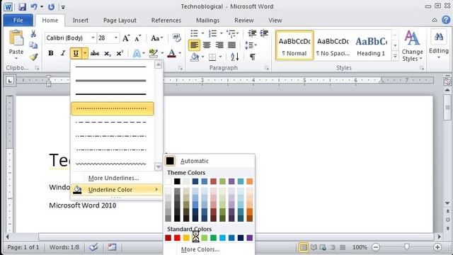 Word 2010: Mini Toolbar and Live Preview