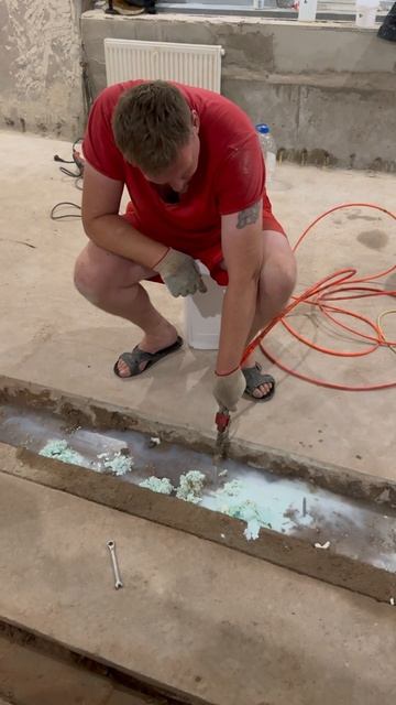 Качаем #бетон #construction #plumbing #гидроизоляция #ремонт #стройка #дом #experiment