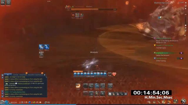 (x1.5) Blade and Soul - Boss Blackram Narrows - Solo Blade Dancer Lvl22 No Stuff.