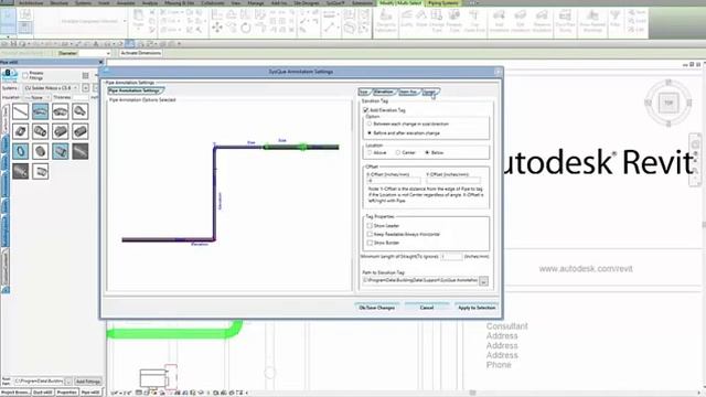 Revit Pipe Annotation Tags - SysQue Pipe 2017
