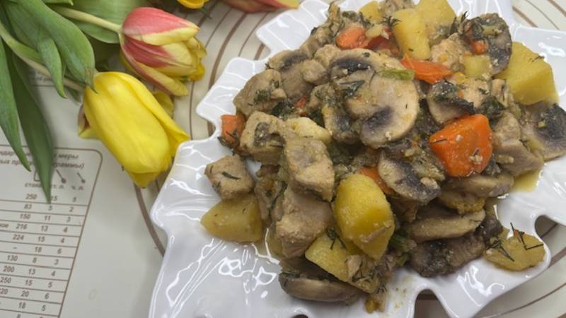 Свинина с овощами