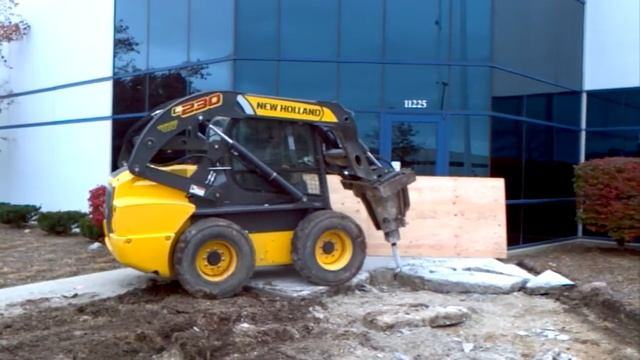 Skid steer at work